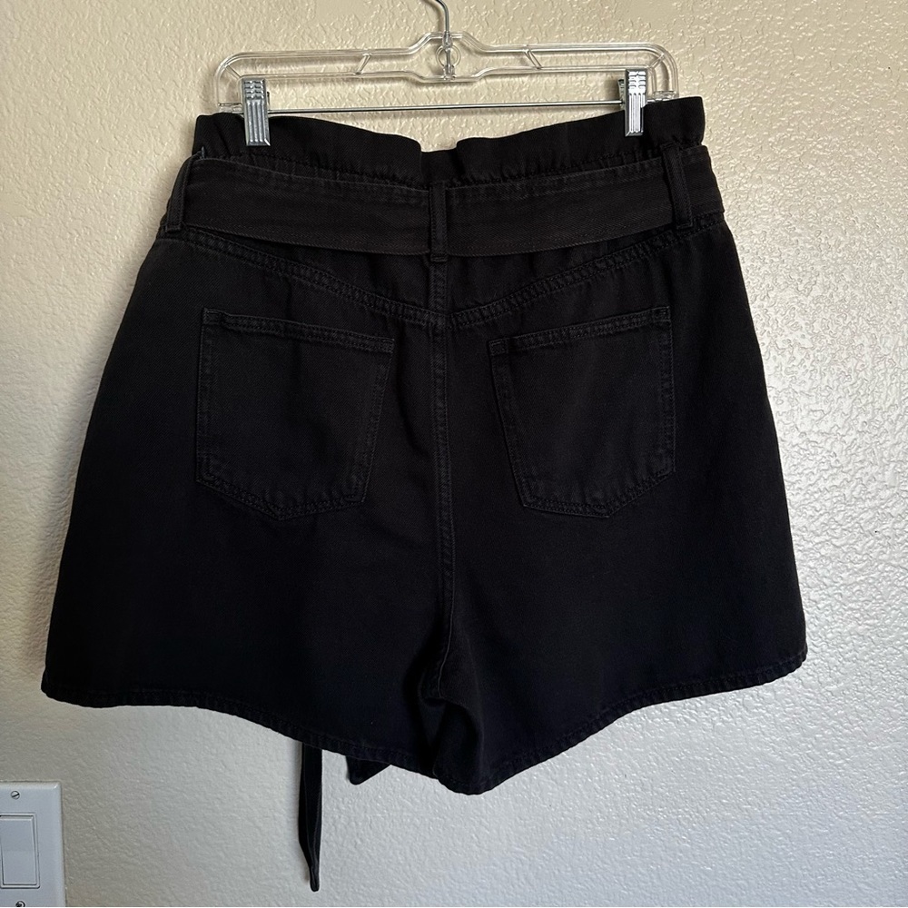 Joe's Brinkley Paper Bag with Belt Black Denim Shorts Size 32 - Picture 10 of 12